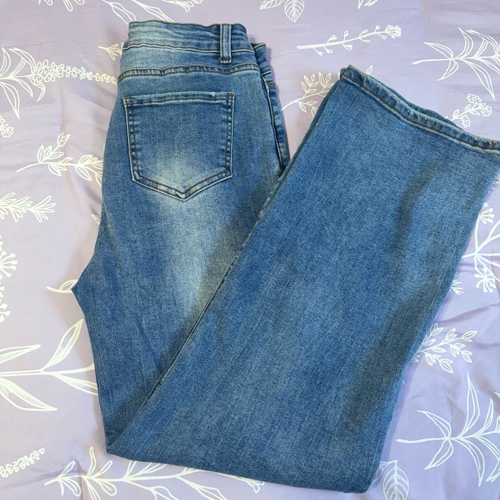 Classic Women's Mid-Blue Straight Leg Jeans